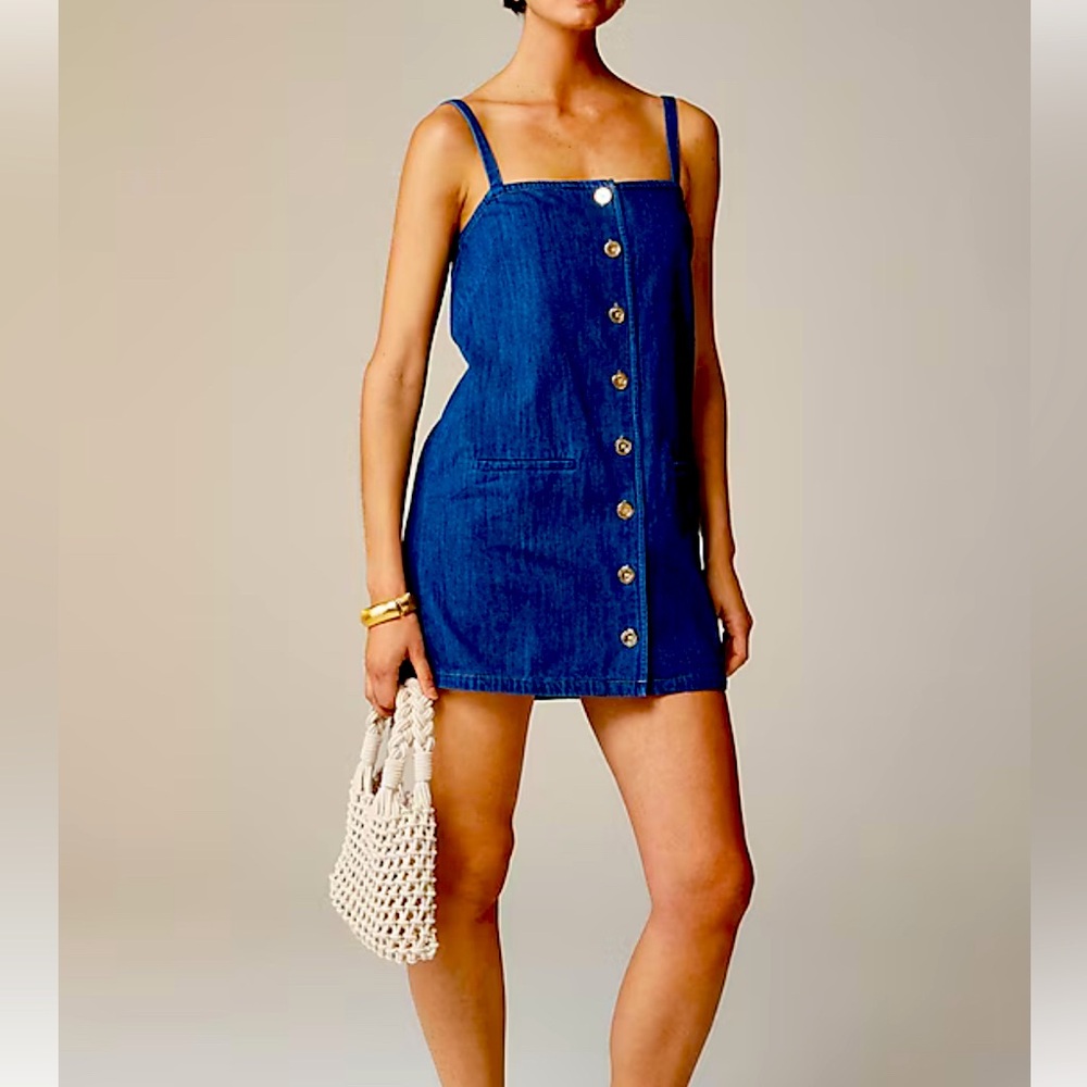J Crew Claudia Dress in Denim brand new